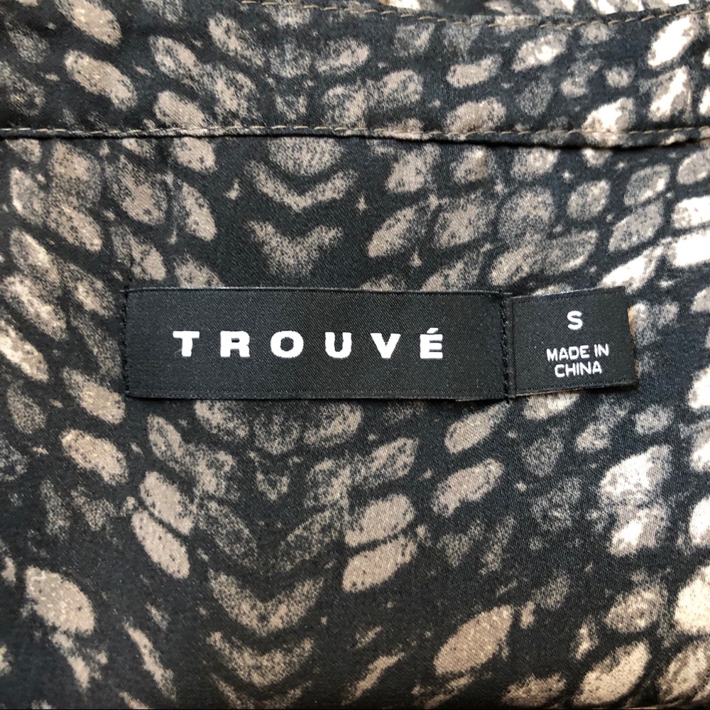 Trouve | Snakeskin Print Button Down Blouse - image 6
